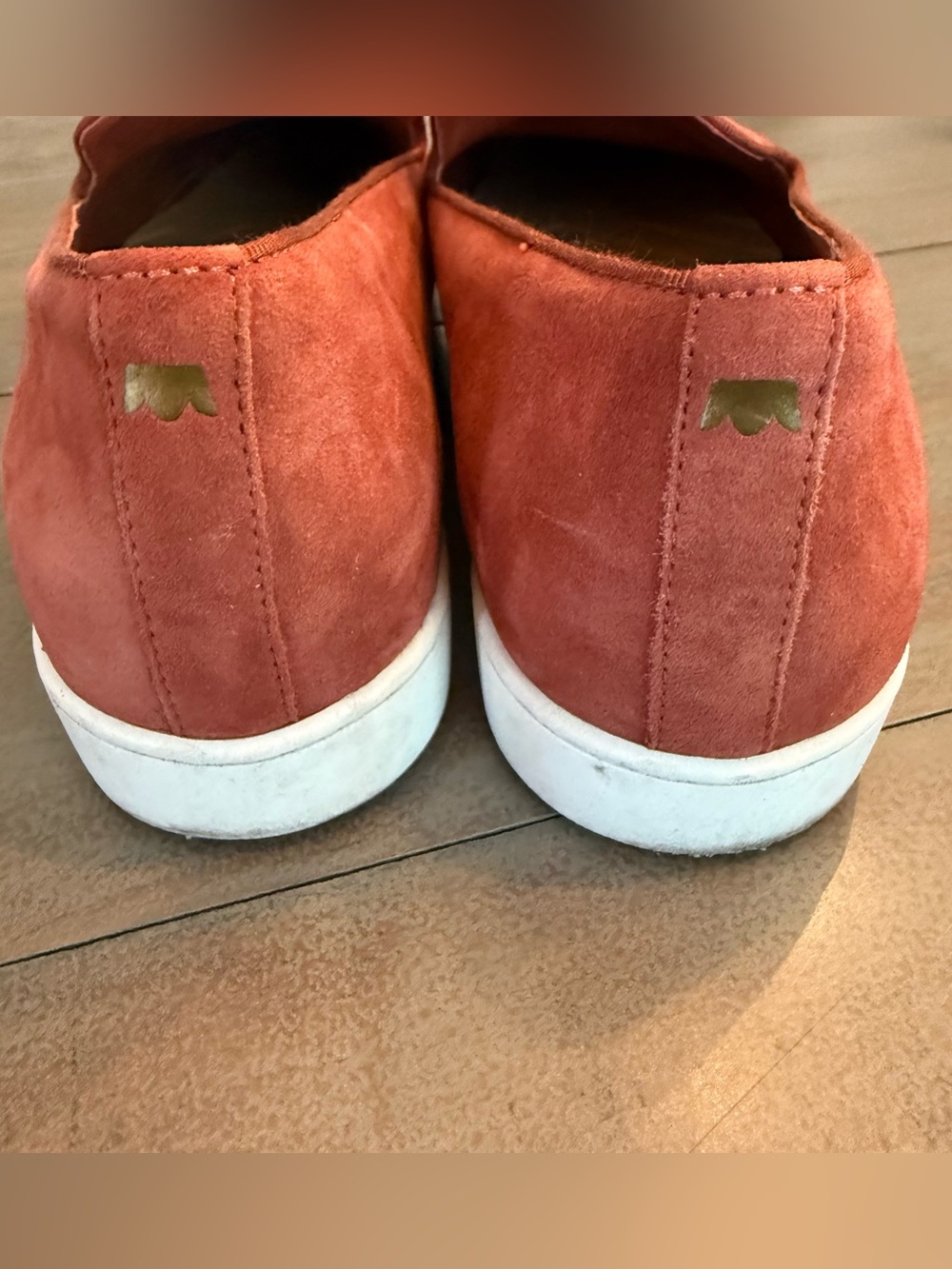 Birdies The Swift Slip-On Sneaker Suede Leather Flats Size 9.5 Nutmeg Orange - Picture 4 of 8
